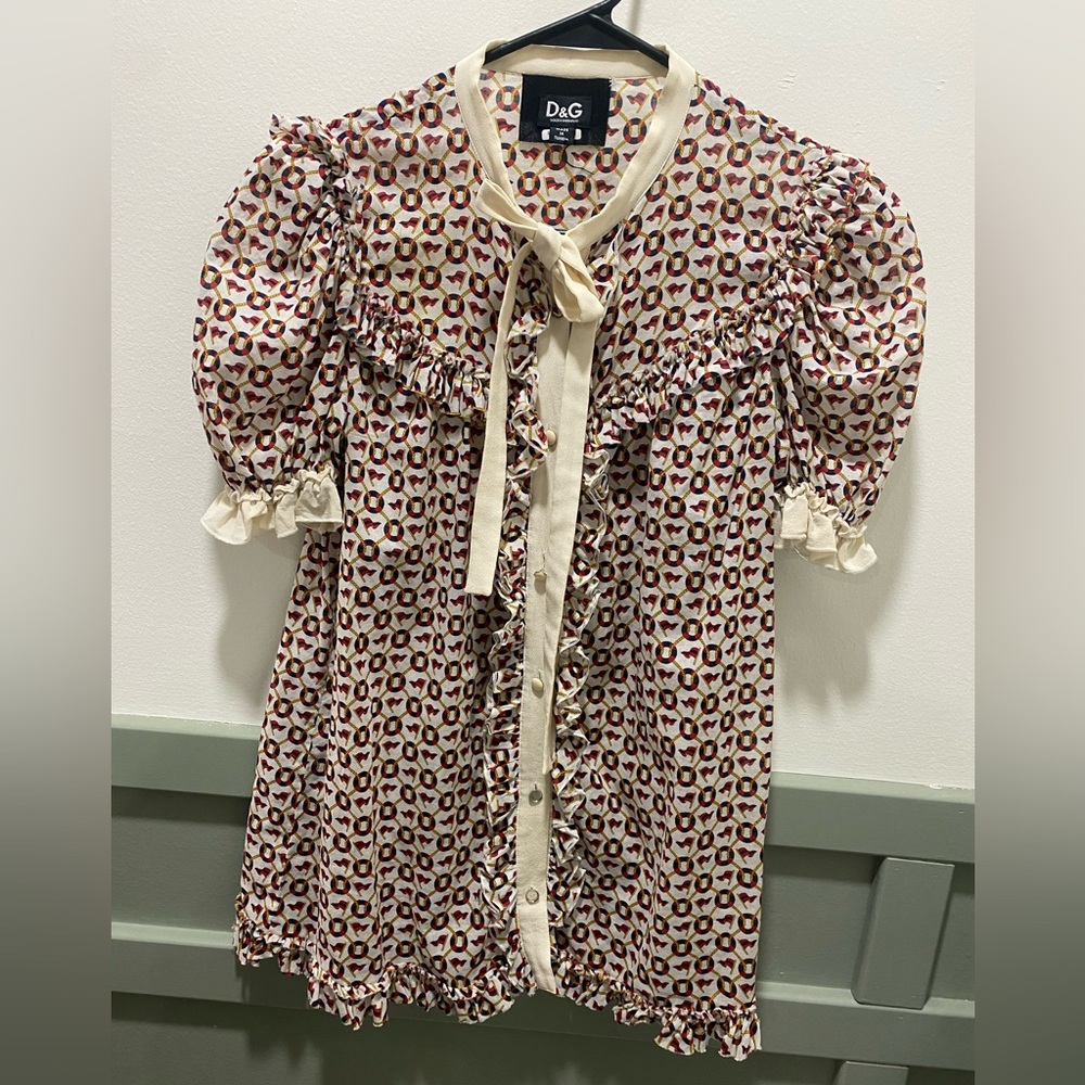 Rare VTG Dolce & Gabanna nautical top with tie front